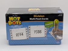 New Sealed Hot Dots Division Math Flash Cards Use w/ Hot Dots Pen not included 