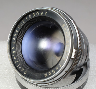 CARL ZEISS JENA 5CM f/2 SONNAR COLLAPSIBLE CONTAX MOUNT 1937 HEAVY SCRATCHES
