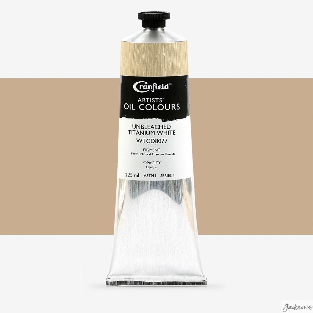Cranfield Artists' Oil Paint Unbleached Titanium White 225ml Colour Mixing