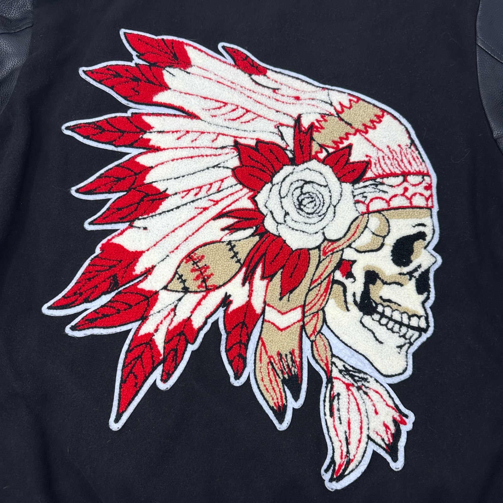 REASON Spoiler BLACK Varsity Jacket Lined Patches… - image 6