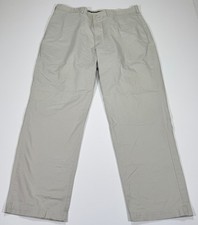 Vintage Polo Ralph Lauren Mens Chino Pants 38x31 Khaki Cotton Flat Front USA