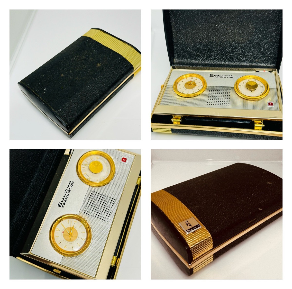 RARE Vintage 1962 BULOVA 6 TRANSISTOR RADIO / TRAVEL ALARM CLOCK