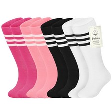 4 Pairs Kids Soccer Baseball Youth Athletic Football Toddler Knee High Socks ...