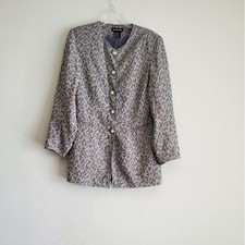 HALSTON SILVER AND GREY BLAZER/JACKET..SIZE 10