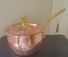 Padella per salsa RUFFONI GORGOUS 2,5 Qt con coperchio ghianda rame nuova con etichetta