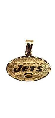 14K Yellow Gold New York Jets Pendant #25251