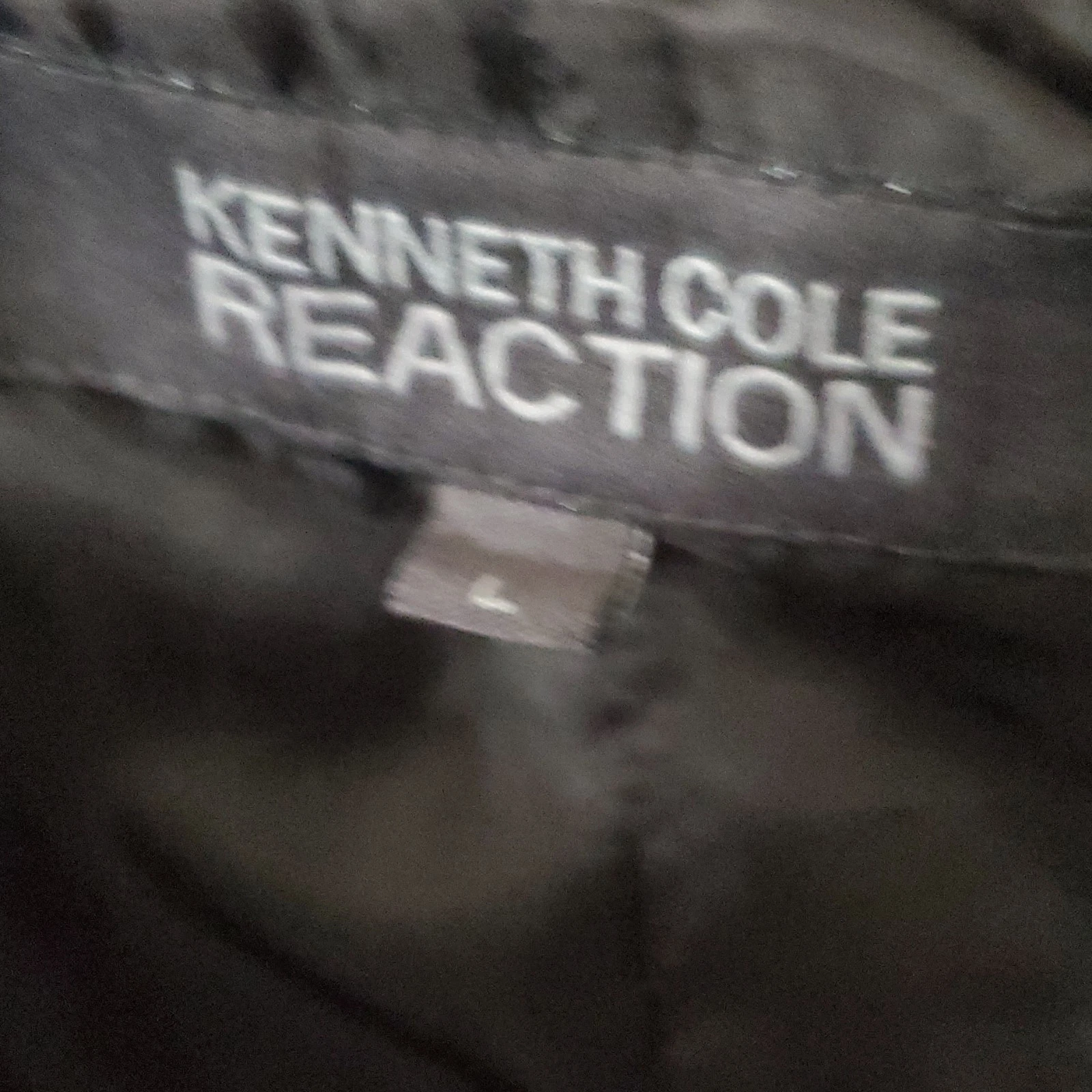 Kenneth Cole Reaction Men's Black Cotton Blend Overcoat Zip/Button L image 4