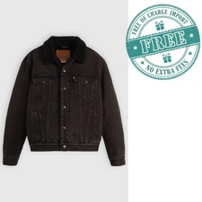 Best Seller! Type Iii Sherpa Trucker Jacket Levi's Men's - Black Size US