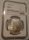 1924 S Peace Silver Dollar NGC MS 61 !! BLAST WHITE BEAUTY !!