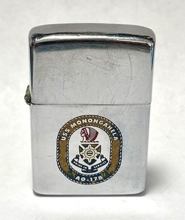1982 Military Zippo Ship Lighter USS Monongahela AO 178