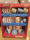 Vintage Mattel 1989 Barbie 34 Piece Cook and Serve Set Blue Chilton-Globe NEW