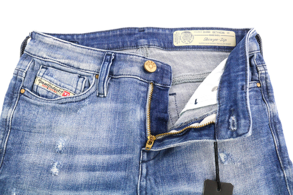 DIESEL Skinzee-Zip 0681E Women Jeans W24/L30 Super Slim DIESEL Skinzee-Zip 0681E Women Jeans W24/L30 Super Slim