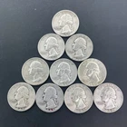 Lot of (10) Washington 90% Silver Quarters