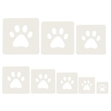 16 Pcs Dog Paw Stencils Reusable Templates for Painting DIY Crafts Arts