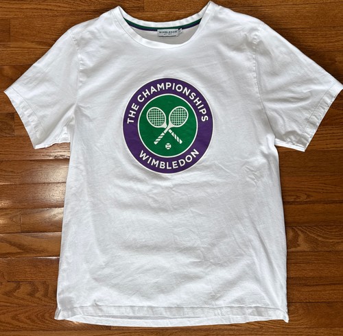 Wimbledon Championships Tennis Club London England White T-shirt Men's XL