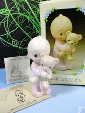 Precious Moments Jesus Loves Me Boy And Teddy Bear E9278 Jonathan  David Boxed