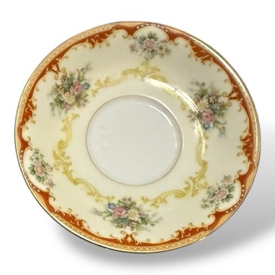 Rare Noritake Fiesta Red Rim 5.5  Saucer 1930s Excellent Japan Vintage China