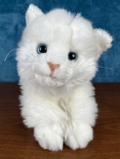 Animal Alley White Cat Blue Eyes Fluffy Persian Plush 12  Toys R Us - Excellent 
