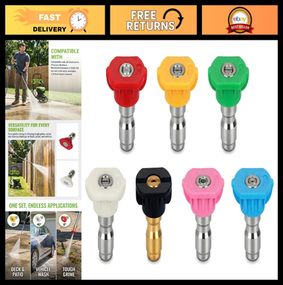 #ad 2000 PSI Pressure Washer Nozzles Set 7 Piece Quick Connect Fits Most Models $31.99