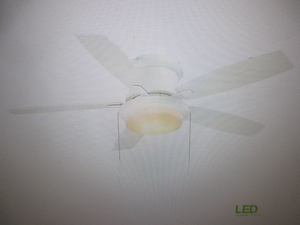 Hampton Bay Roanoke 48 in. Indoor/Outdoor Wet Rated White Ceiling Fan YG216-MWH - Image 2 of 4