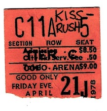 David Bowie 4/21/78 Detroit MI Cobo Arena Rare Ticket Stub