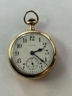Antique Elgin 7 Jewels Gold Filled Engraved Case Pocket Watch
