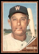 1962 Topps #125 GENE WOODLING  Washington Senators  EX