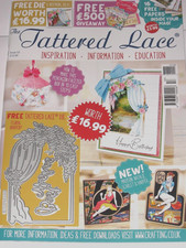 TATTERED LACE MAGAZINE 53 INCLUDES A FREE DIE SET FLORAL DRAPERY BEST WISHES