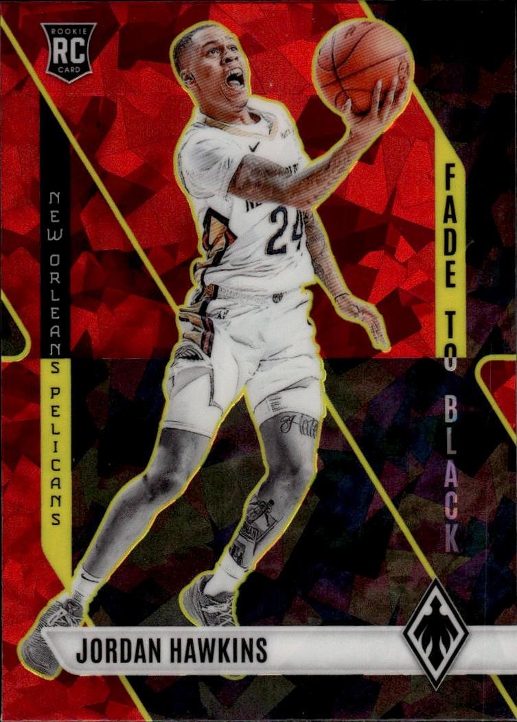 2023-24 Panini Phoenix #24 Jordan Hawkins Fade To Black Phoenix Red Ice