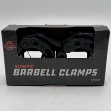Clout Fitness Barbell Clamps Quick Release Latch Olympic 2  Black