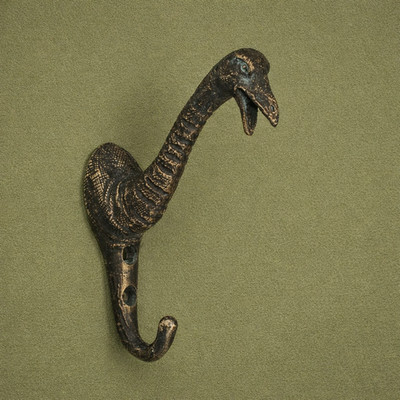 Diplodocus Gusseisen Kleiderhaken Dinosaurier Wandhaken Vintage Stil