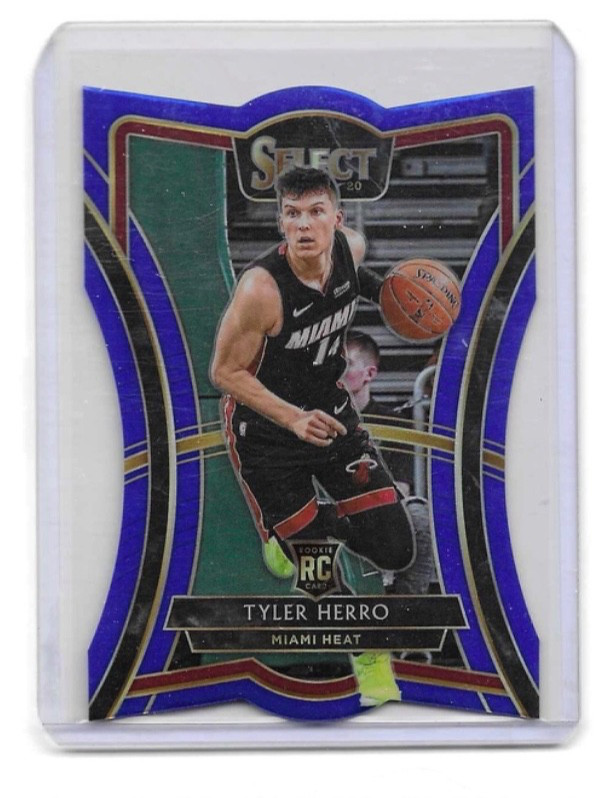 2019-20 Panini Select Premier 169 RC Tyler Herro Blue Prizms Die-Cut /249
