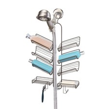 Bronze Hanging Shower Caddy Organizer With Shelves Hooks And Easy Installation