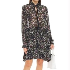 NWOT Ganni georgette floral keyhole dress sz 36