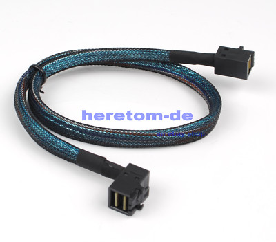 Mini SAS HD SFF-8643 auf SAS SFF-8643 12Gbps Right Angle High Density Kabel 50cm