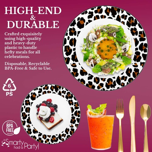 Disposable Plastic Dinnerware Wedding Party Package Animal Design Plates Set - Picture 4 of 13