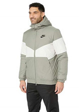 New Nike Sportswear Insulated Full Zip Hooded Jacket Mens Size-2XL White/Bone