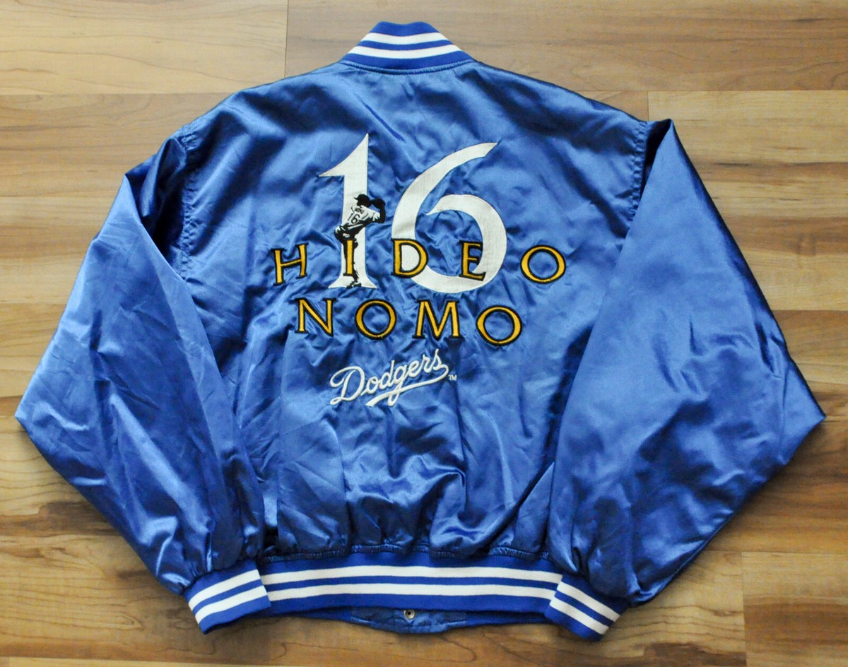 Hideo Nomo LA Dodgers MLB Jacket Satin Starter Style Japan Hideo Nomo LA Dodgers MLB Jacket Satin Starter Style Japan