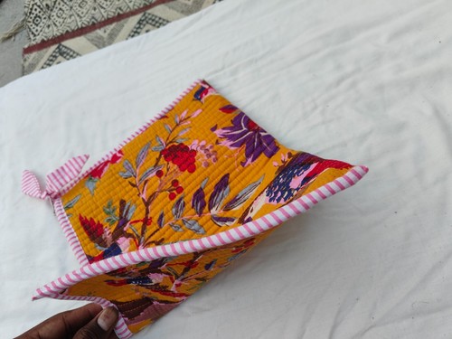 Small Zipper Pouch, Quilted Zip Coin Purse, Cosmetic Bag, Floral Coin Pouch gift - Picture 15 of 21
