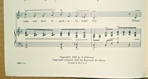 Oh Promise Me by Reginald De Koven Vtg 1917 Sheet Music Medium Low F - Picture 3 of 3
