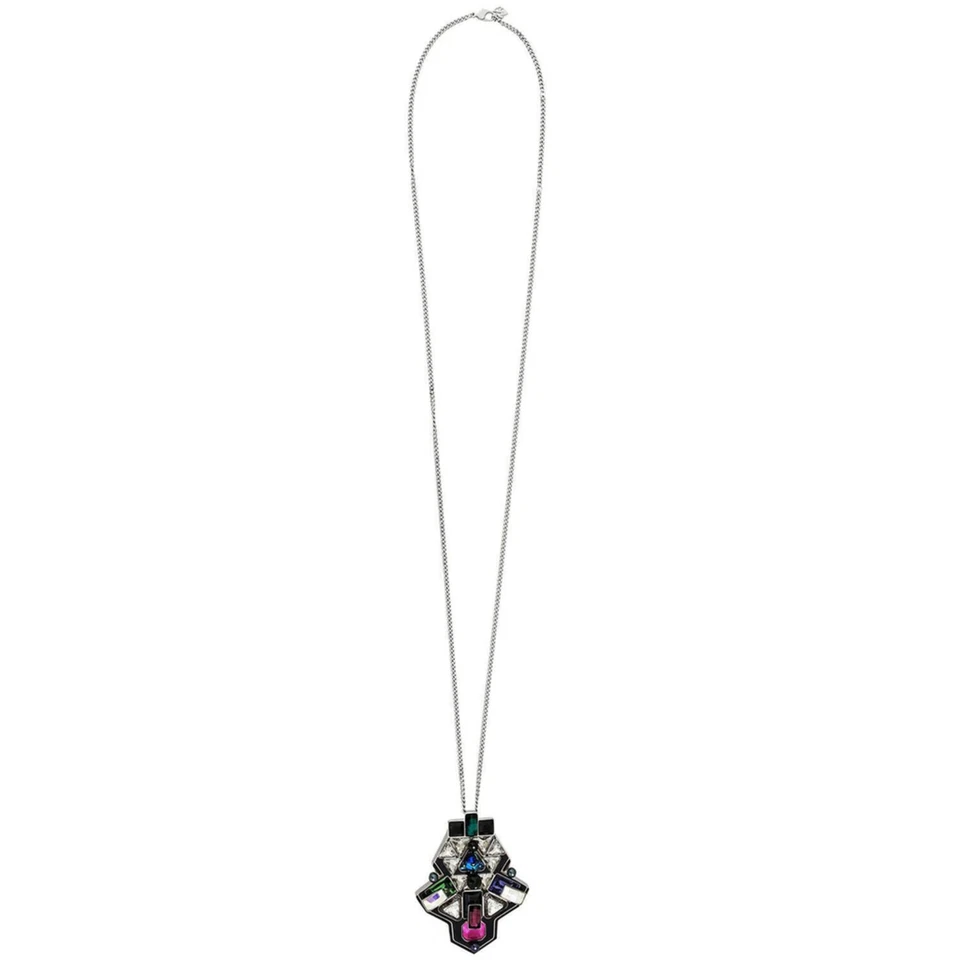 Swarovski Women's Necklace Buzz Multicolor Crystals with Palladium Chain 5070638