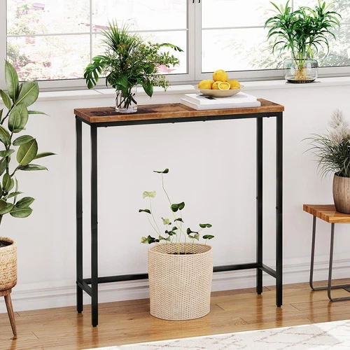 HOOBRO Konsolentisch Beistelltische mit Ablage Sofatisch Flurtisch Sideboard - Bild 7 von 43