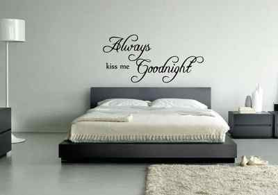 10cm Auto-Aufkleber Always Kiss Me Goodnight Quote Word Words & Phrase D59