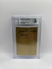 James Cool Papa Bell Signed 1981-89 Hall Of Fame Metallic Plaque Beckett Auto