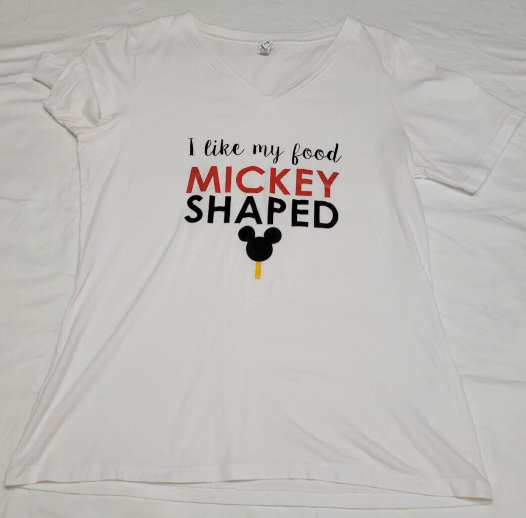 Bella Canvas Mickey Mouse White Tee Slim Fit Size M for Men & Women