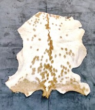 Fourrure en peau de chèvre, tapis de cheminée, taxidermie peau d'animal, cuir nordique naturel