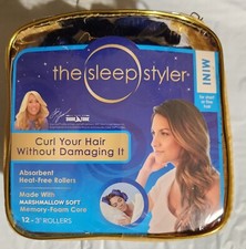 The Sleep Styler Heat-Free Foam Rollers Soft Foam Mini Size Short Fine Hair EUC