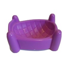 PLAYSKOOL 1992 Weebles Weeble Wobble PURPLE SINGLE BED for House Dollhouse Rare