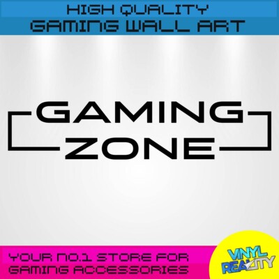 Gaming Room Zone Spiel Wandbild Aufkleber Sticker Vinyl Xbox PS4 PS5