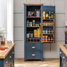 Pantry Cupboard Single Kitchen Larder Westbury Blue Painted Furniture Storage